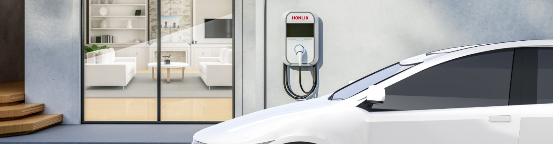 Charging stations and discharge guns banner